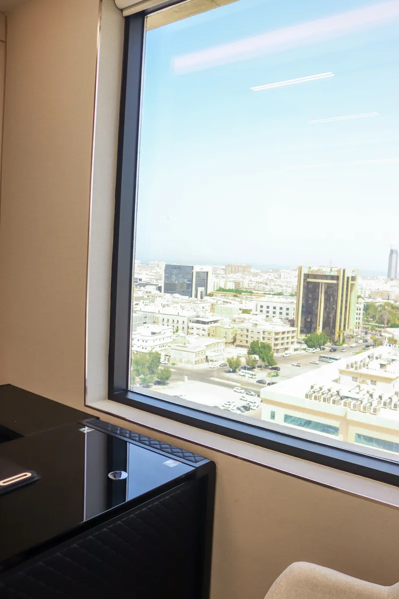 Office 55 · city view from the window beside the desk